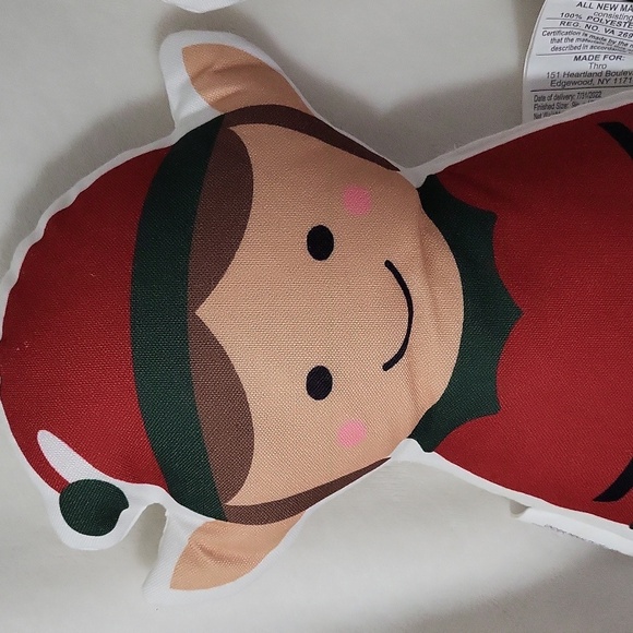 Set Of 2 Festive Elf Plush Pillows - Picture 2 of 9